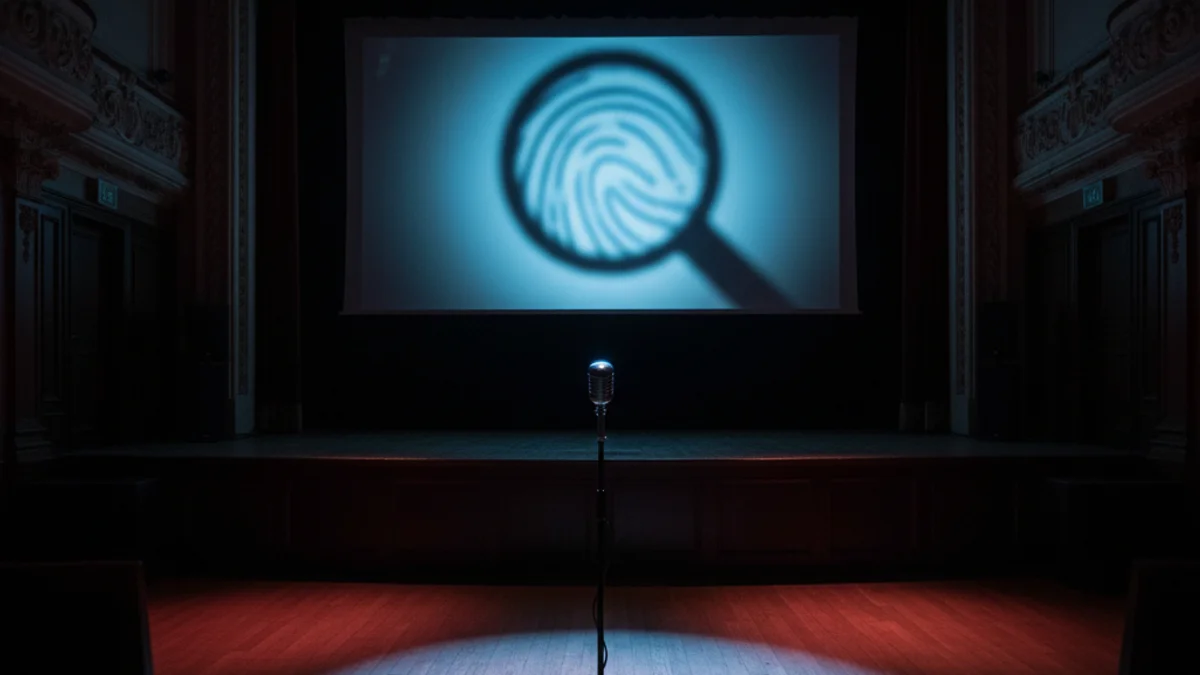 Imagen genérica de un escenario con iluminación tenue que evoca el género de la crónica negra.