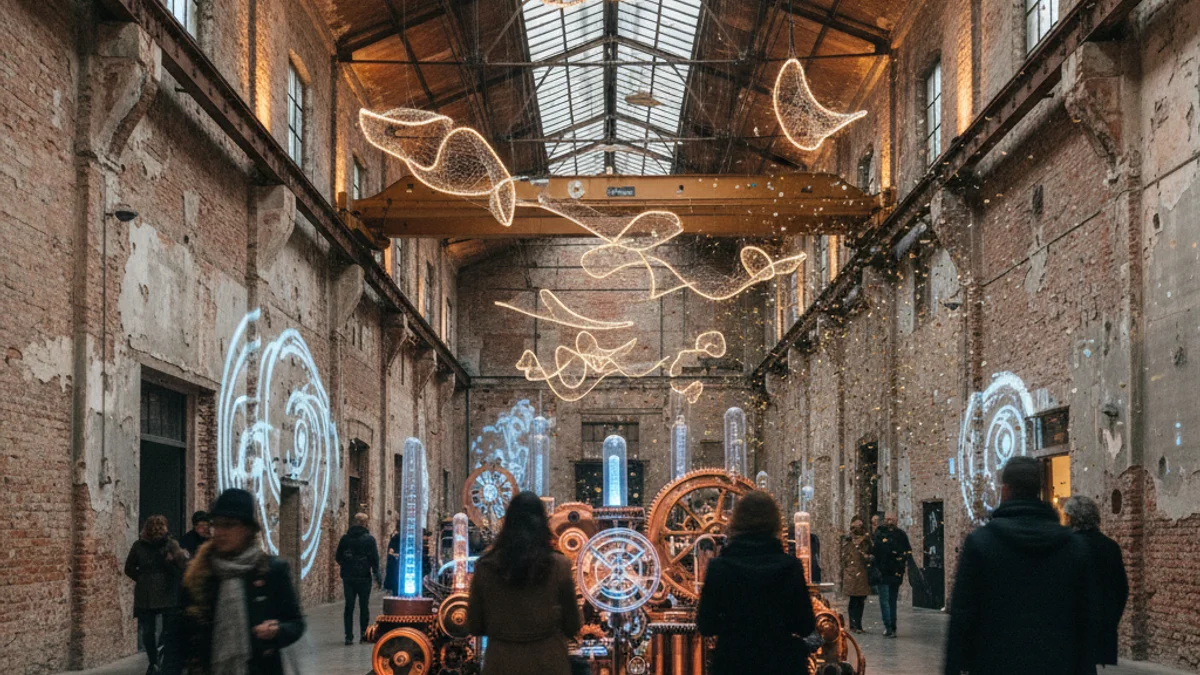 Imatge genèrica de l'interior d'una antiga fàbrica rehabilitada per a usos culturals.