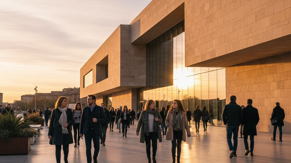 Imatge genèrica de la façana d'un museu d'art contemporani i arqueologia.