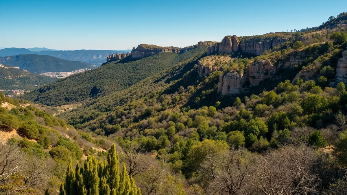 Imatge genèrica del paisatge natural de les Muntanyes de Prades.