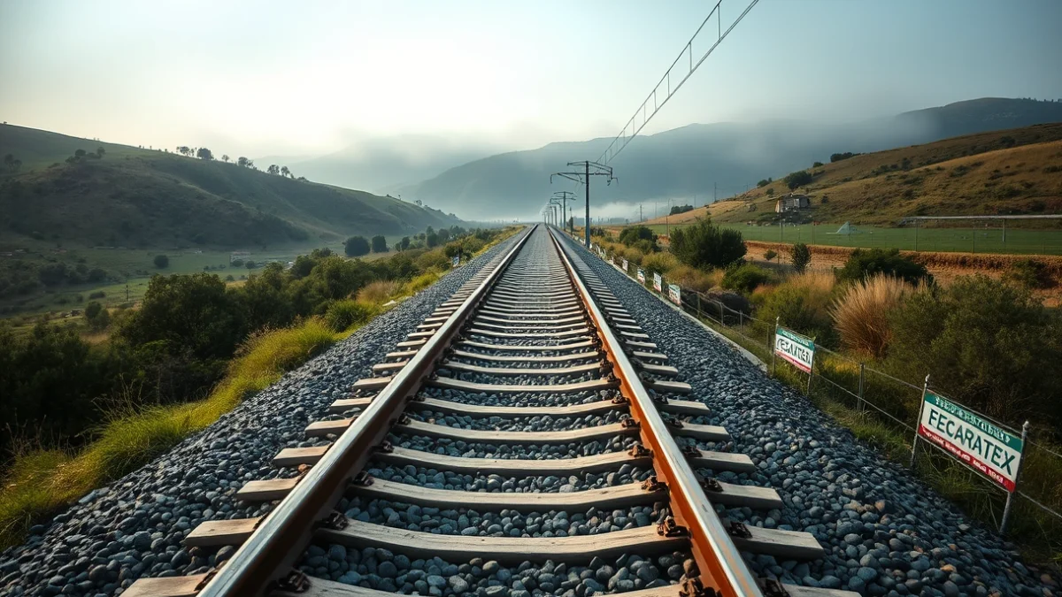Imatge genèrica d'unes vies de tren que travessen un paisatge natural.