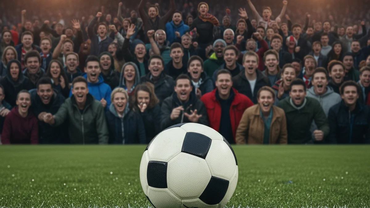 Imatge genèrica d'una pilota de futbol sobre la gespa d'un estadi durant un partit.