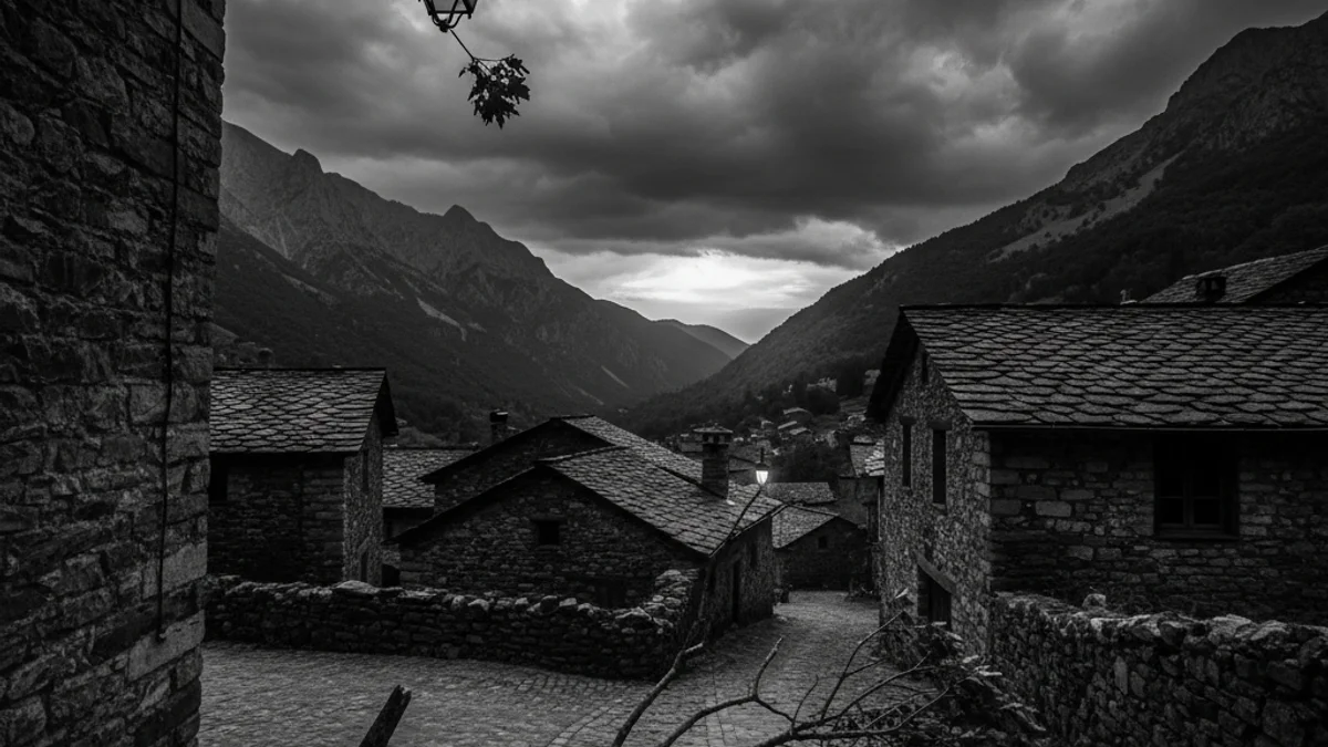 Generic image of the effects of a windstorm in a rural mountain setting.