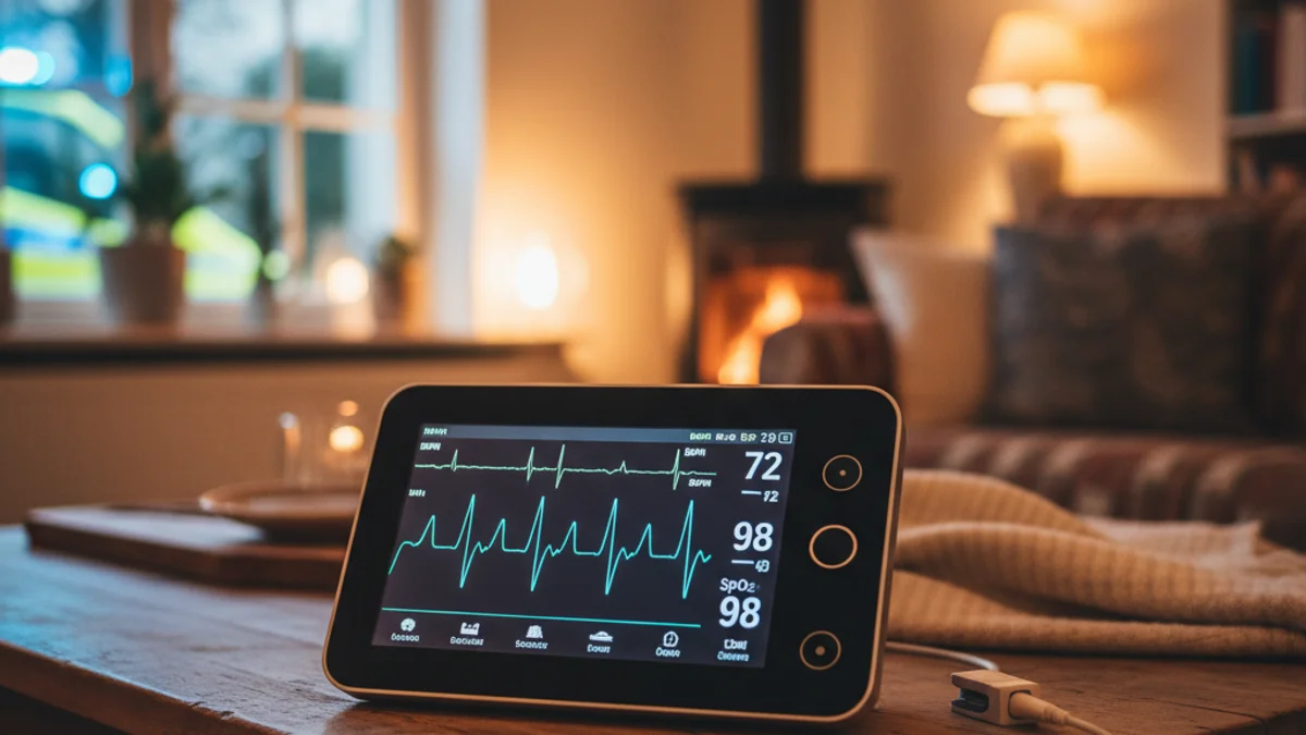 Imatge genèrica d'un dispositiu de monitoratge mèdic en un entorn domèstic.