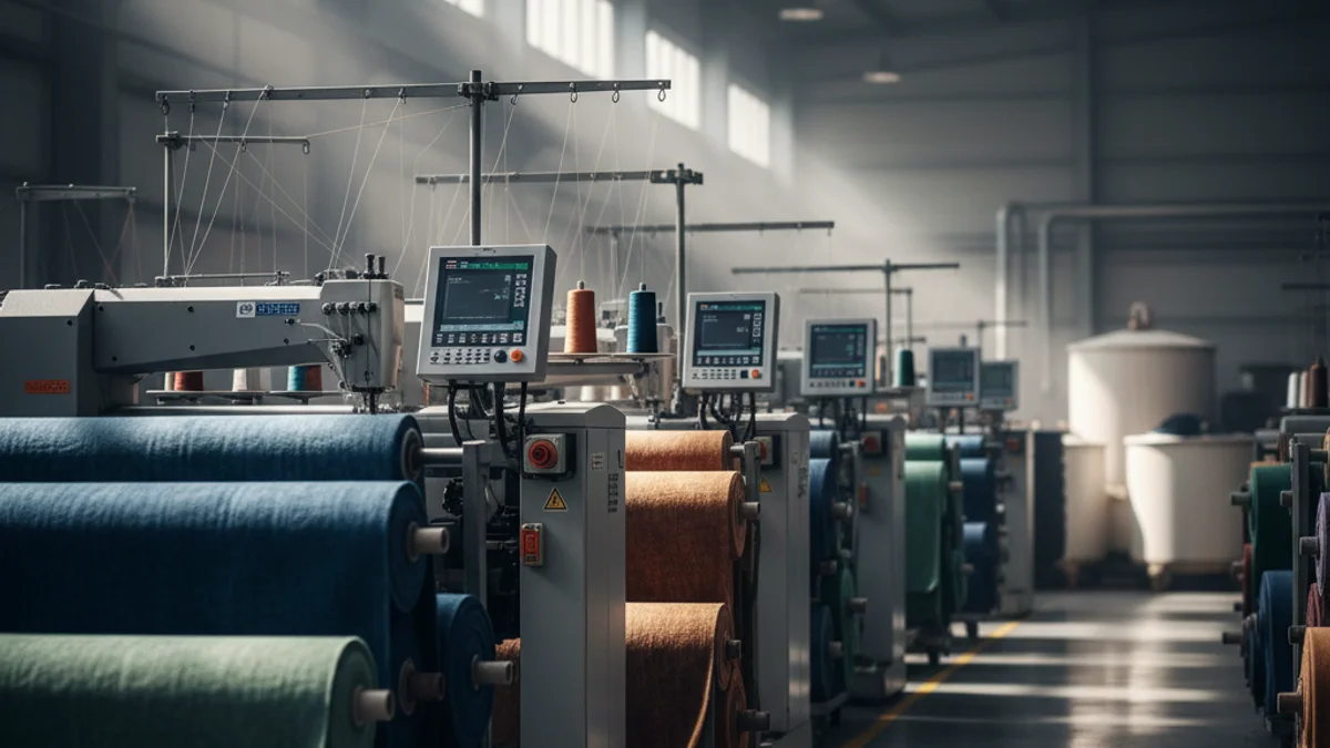 Generic image of industrial machinery in a textile factory.