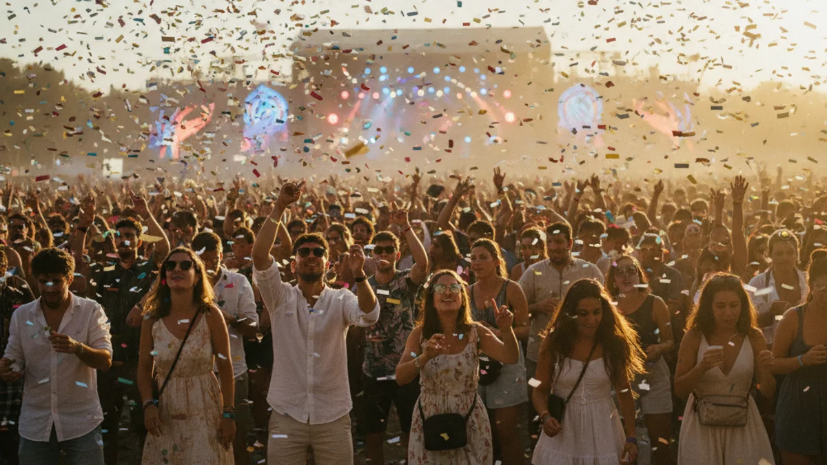 Imatge genèrica d'un festival de música a l'aire lliure amb una multitud gaudint dels concerts.