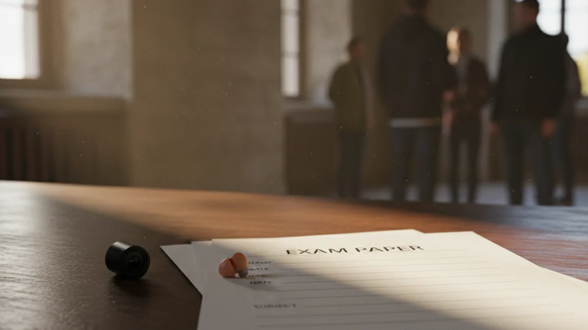 Imatge genèrica d'un dispositiu electrònic minúscul utilitzat per a copiar en un examen.