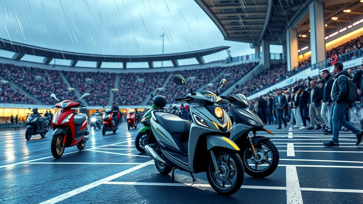 Generic image of a teachers' protest in a city street, with blurred figures and protest signs.