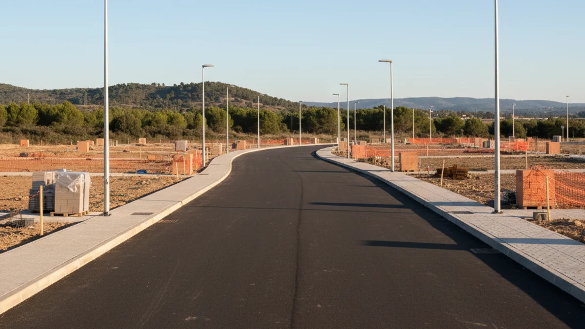 Generic image of urban plots ready for the construction of single-family homes.