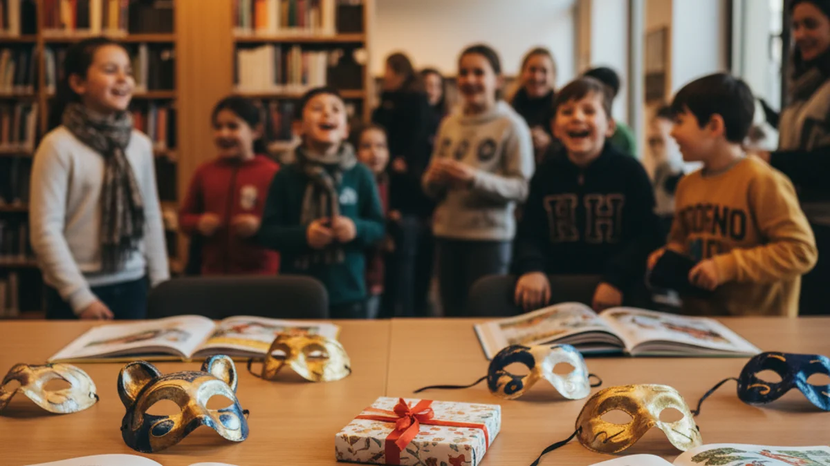 Imagen genérica de libros infantiles y material teatral sobre una mesa en un centro cultural.