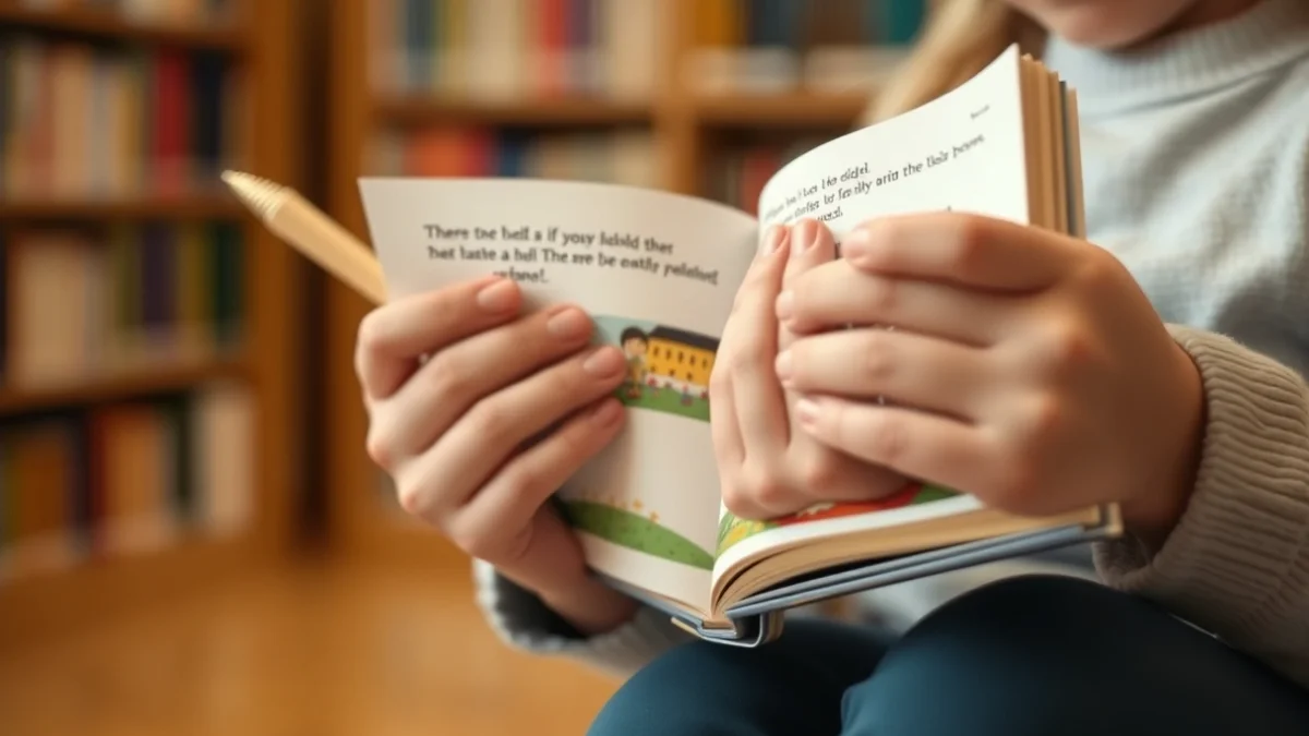 Imatge genèrica d'unes mans infantils agafant un llibre obert, amb mans adultes guiant-les.