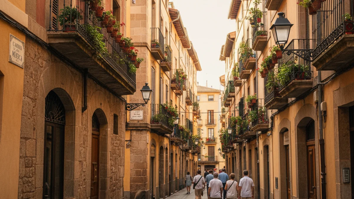 Imagen genérica de una calle residencial en el centro de Figueres.
