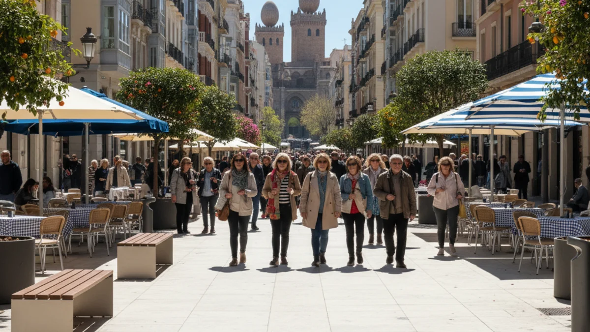 Imatge genèrica de la renovada pujada del Castell a Figueres amb la Torre Galatea al fons.