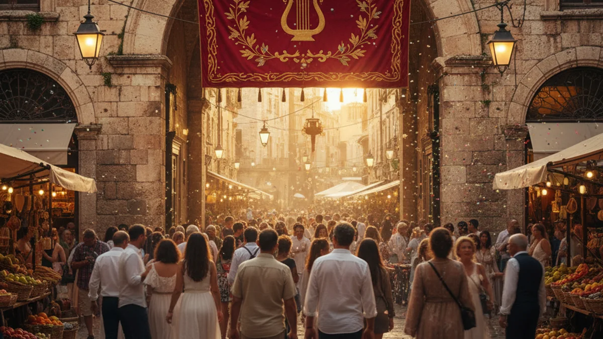 Imatge genèrica d'un ambient festiu als carrers d'una ciutat catalana.