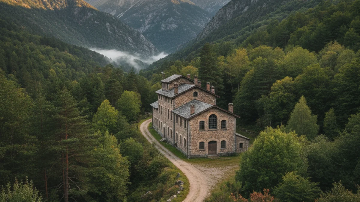 Imatge genèrica de l'edifici històric de Casa Matter a la Vall Fosca.