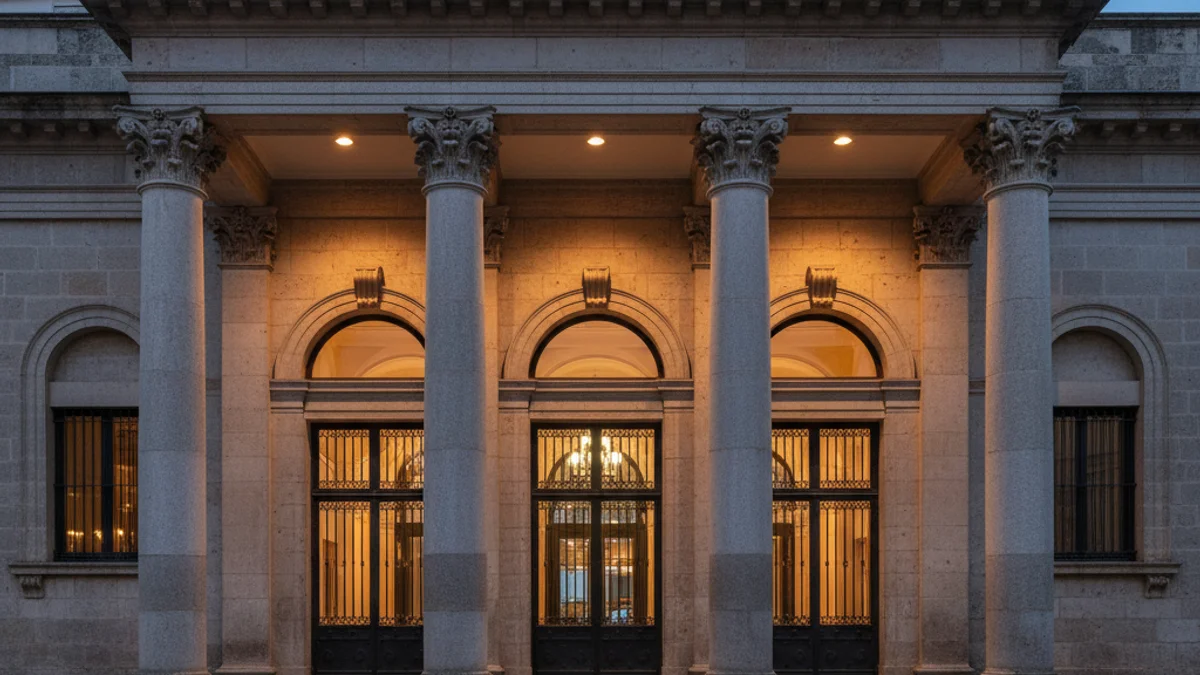 Generic image of the facade of the Ateneu Municipal Theatre in Igualada.