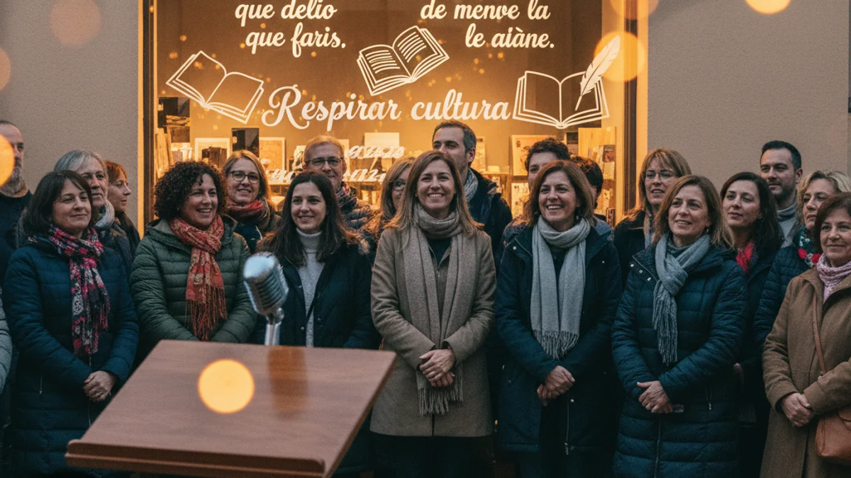 Imatge genèrica d'uns versos poètics exhibits a l'aparador d'un comerç local.