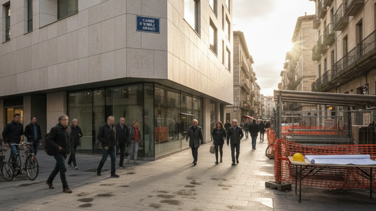 Generic image of a street in Girona where a new concert hall is planned.