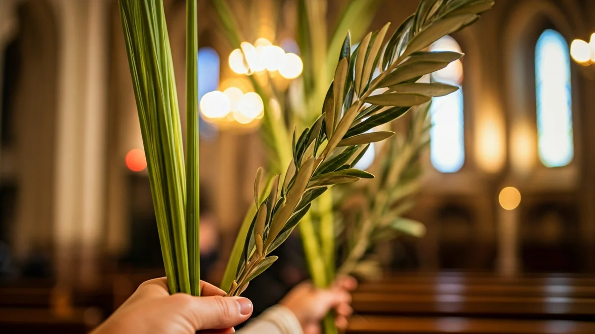 Imatge genèrica de rams i palmes beneïdes durant el Diumenge de Rams