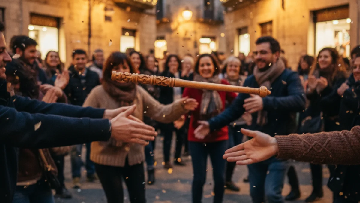 Imagen genérica de una celebración cultural en la calle con gente participando en un evento comunitario.