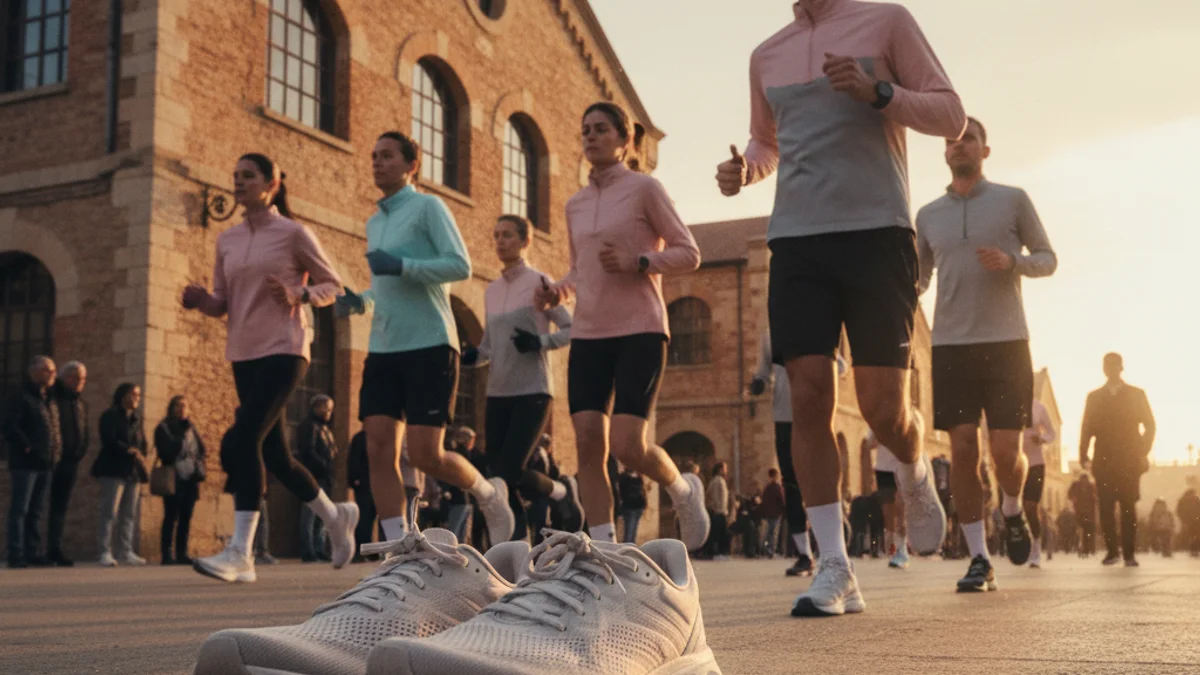 Generic image of technical sportswear during a running event in Barcelona.