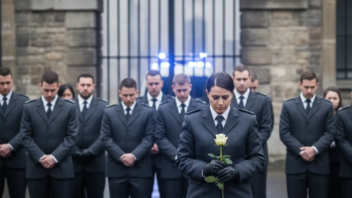 Imagen genérica de un momento de silencio y respeto en el exterior de un centro penitenciario.