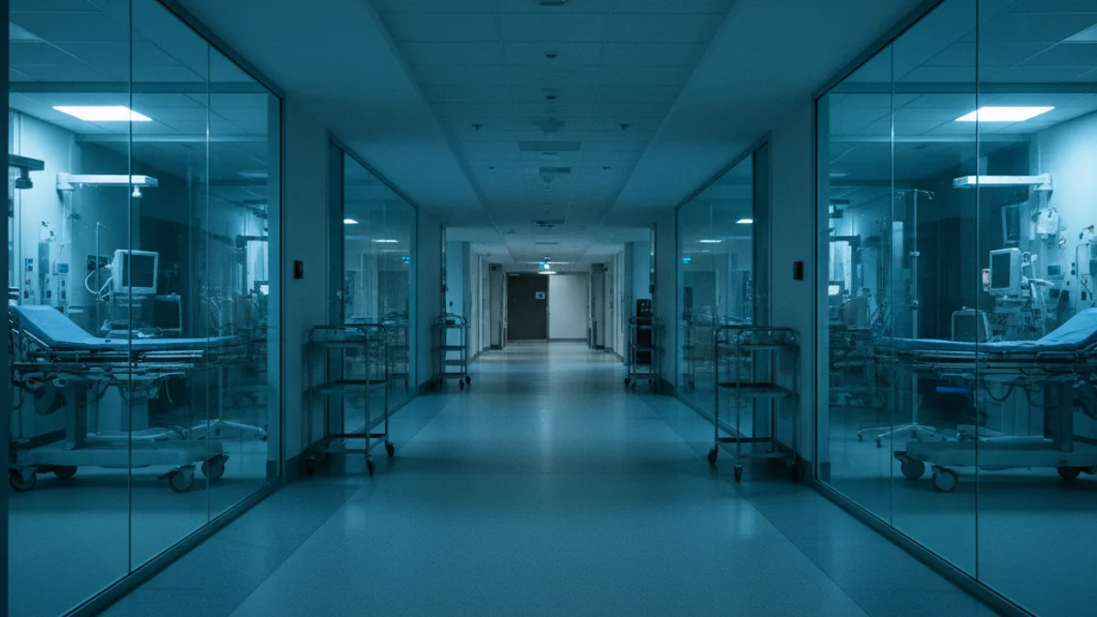 Imatge genèrica d'un passadís d'una unitat de cures intensives en un centre hospitalari.