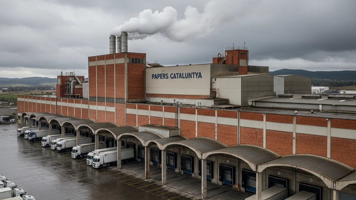 Generic image of the exterior of an industrial paper manufacturing plant.