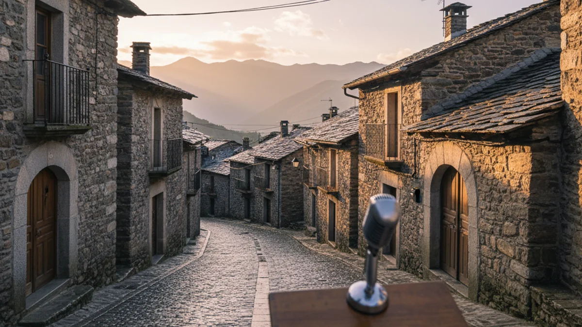 Imatge genèrica d'un poble de muntanya als Pirineus que simbolitza el retir de la vida pública.