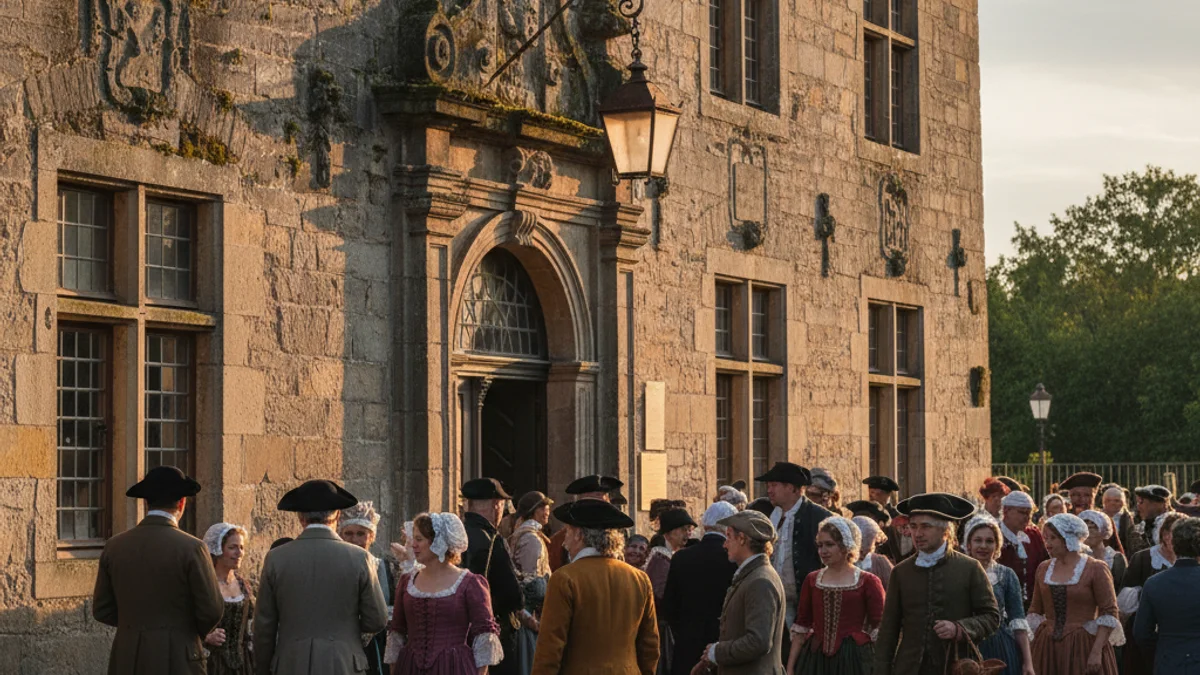 Imatge genèrica de la façana d'un edifici històric de pedra del segle XVIII.