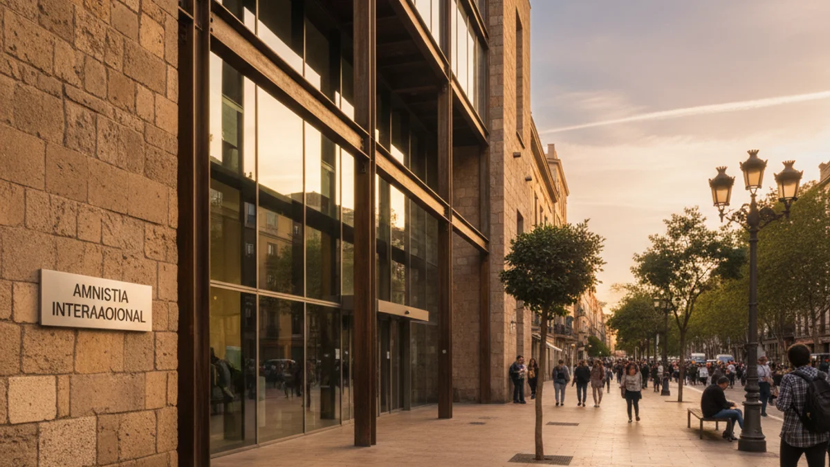 Generic image of a human rights organization headquarters in an urban setting.