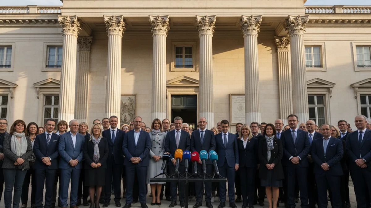 Imatge genèrica d'un saló de plens municipal on es debat una moció de censura.