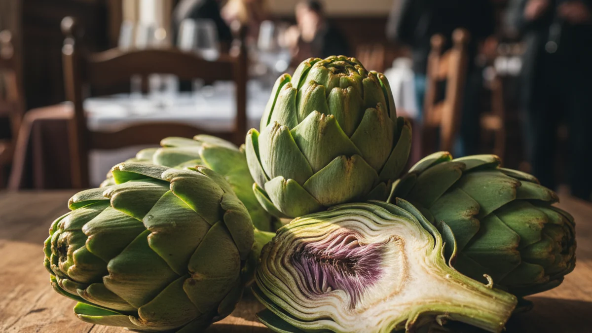 Imatge genèrica de carxofes fresques preparades per a ser cuinades en un restaurant.