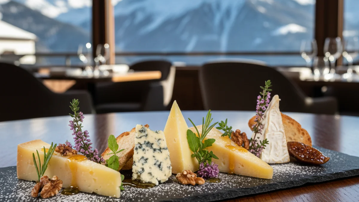 Generic image of an avant-garde dish made with mountain products.