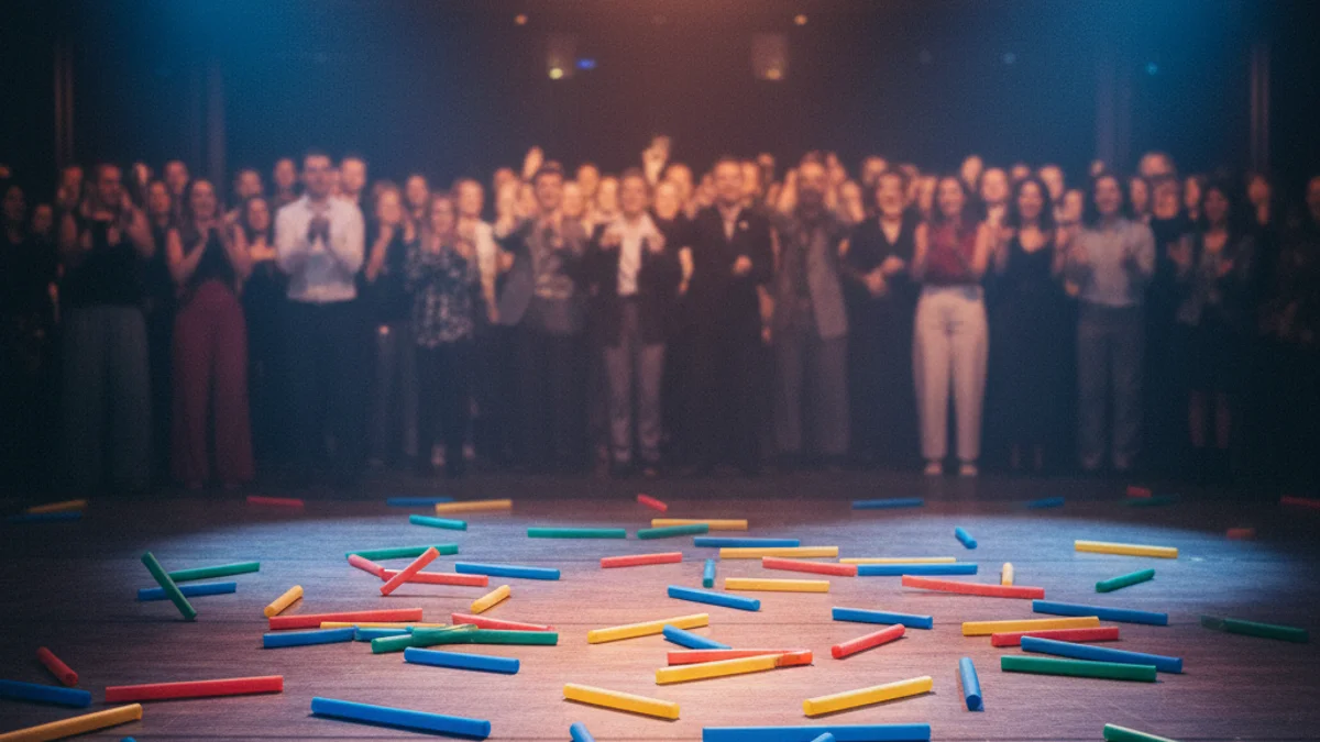 Imatge genèrica d'una actuació de dansa contemporània en un teatre amb il·luminació escènica.