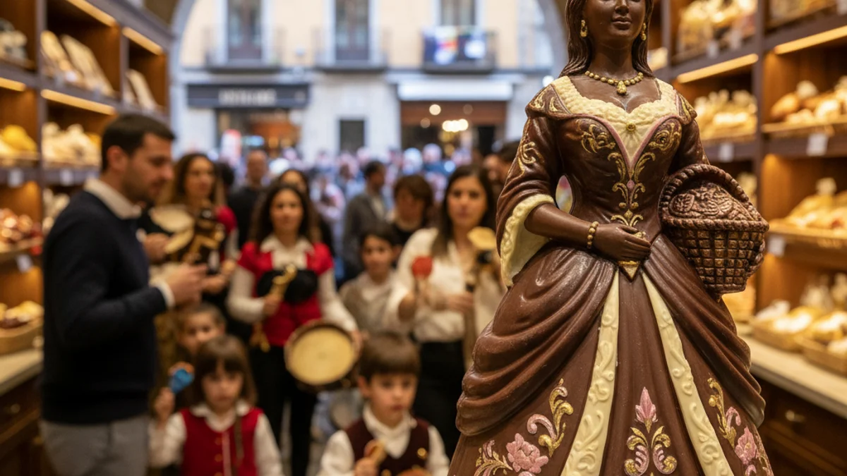 Generic image of a handcrafted chocolate figure representing a traditional festive character from Reus.