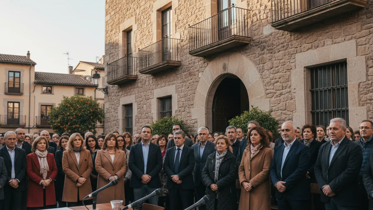 Generic image of the facade of a Catalan town hall where an institutional meeting was held.