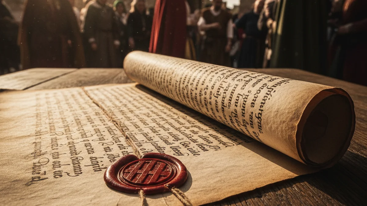 Imagen genérica de un documento antiguo que simboliza los orígenes medievales de la entidad.