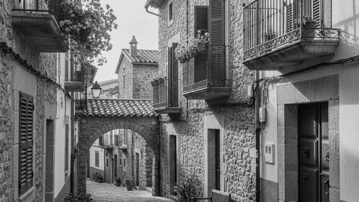 Imatge genèrica d'un carrer amb habitatges tradicionals en un municipi de la costa catalana.