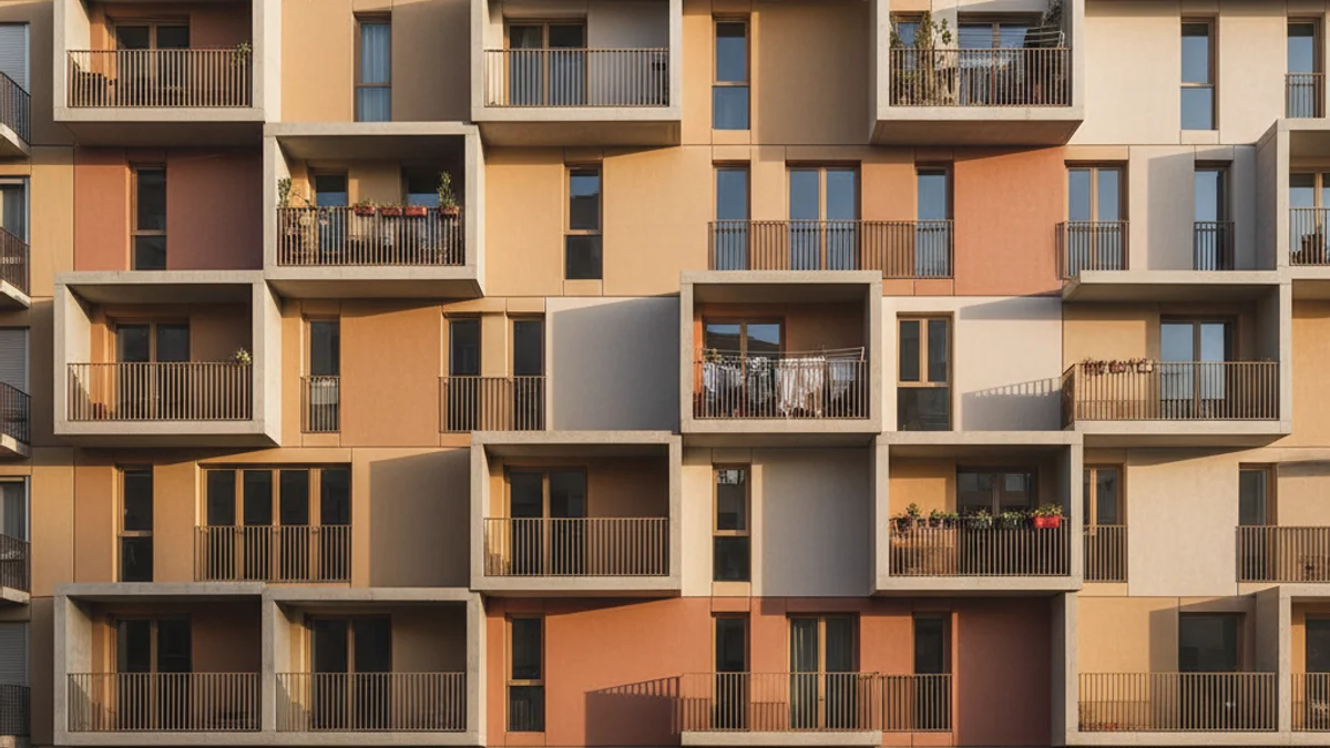 Imagen genérica de un edificio de viviendas moderno en Barcelona.