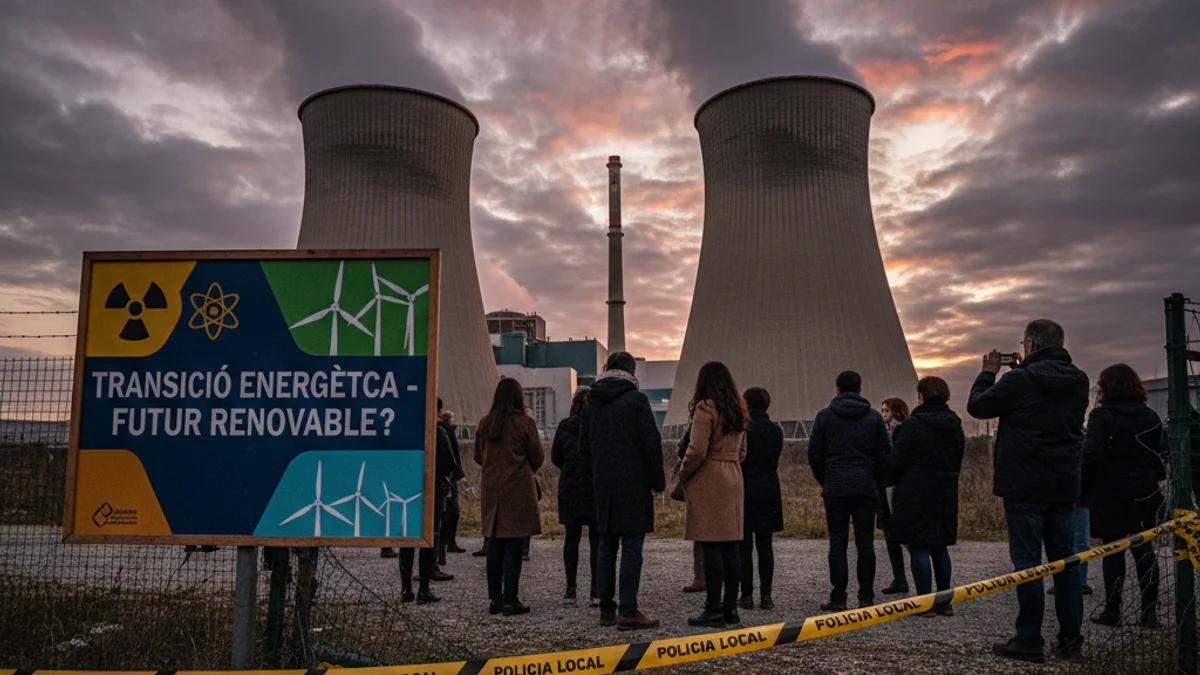 Imatge genèrica de les torres de refrigeració d'una central nuclear sota un cel ennuvolat.
