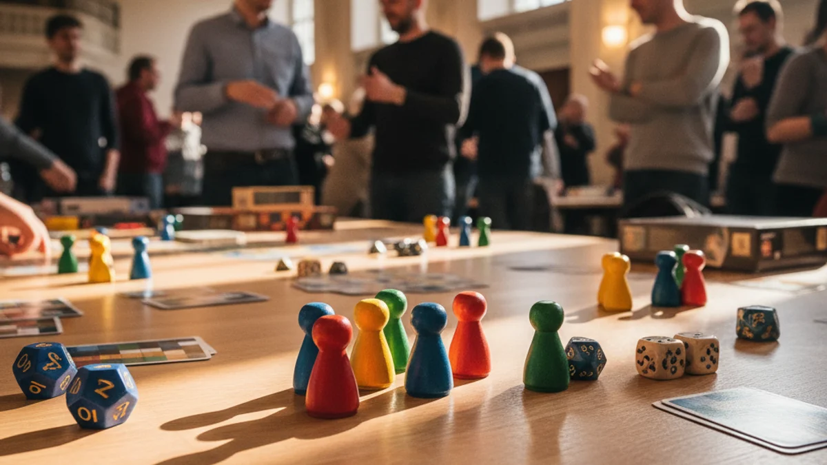 Generic image of board game pieces at a cultural festival.