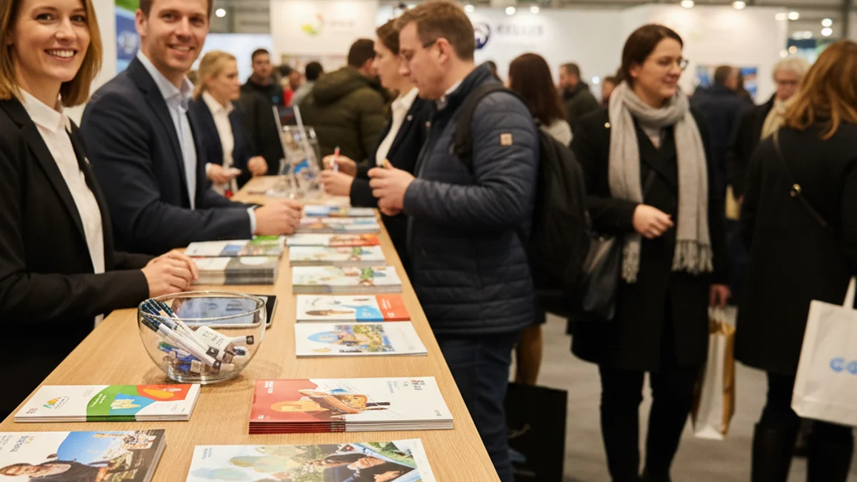 Imagen genérica de un estand de promoción turística en una feria sectorial.