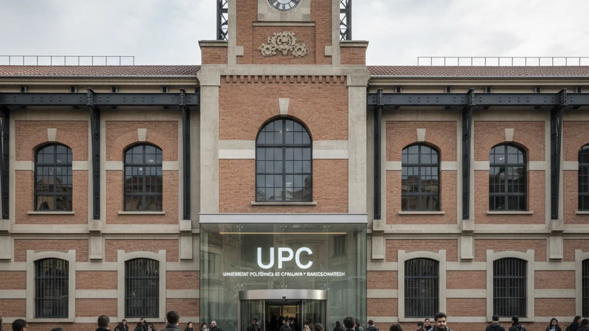 Imagen genérica de la fachada de una universidad politécnica que combina arquitectura histórica y moderna.