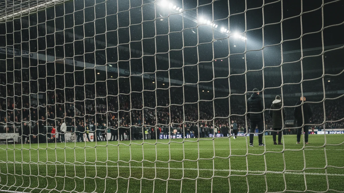 Generic image of a football stadium illuminated at night.