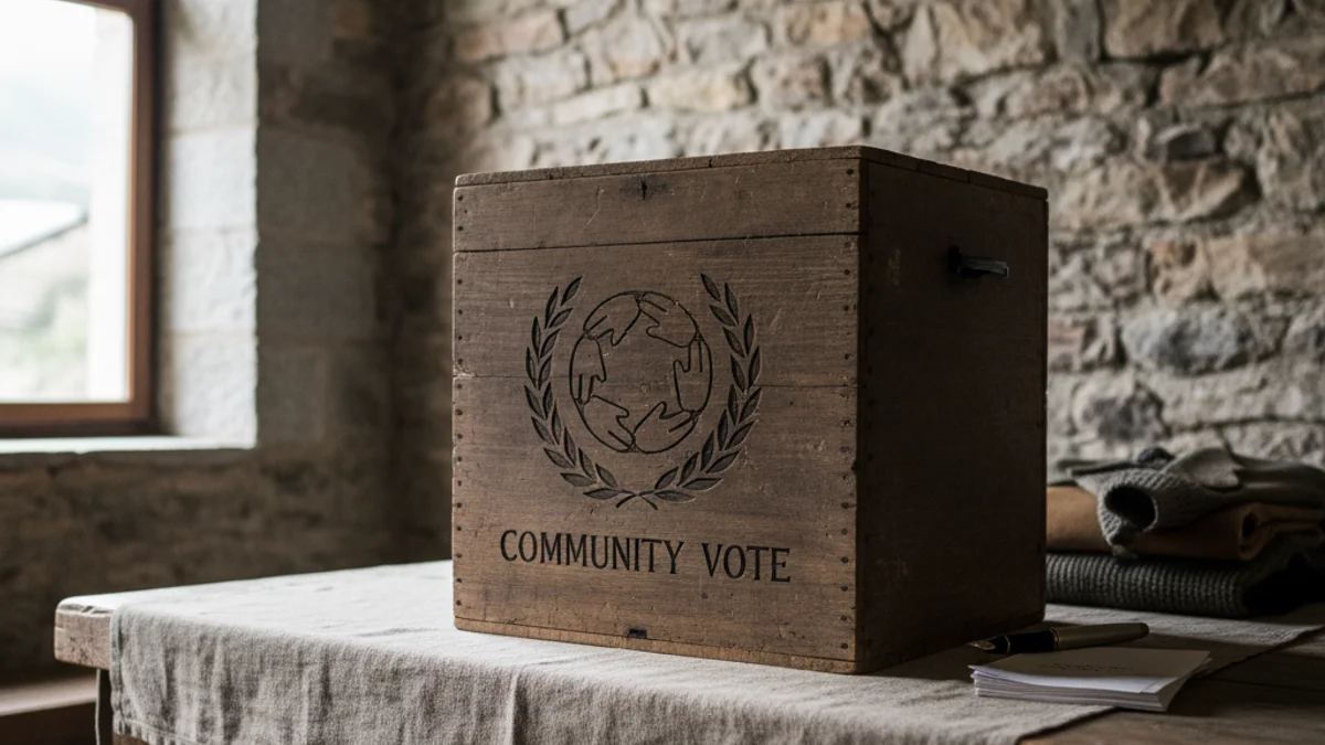 Imatge genèrica d'una urna electoral en un ajuntament de muntanya.