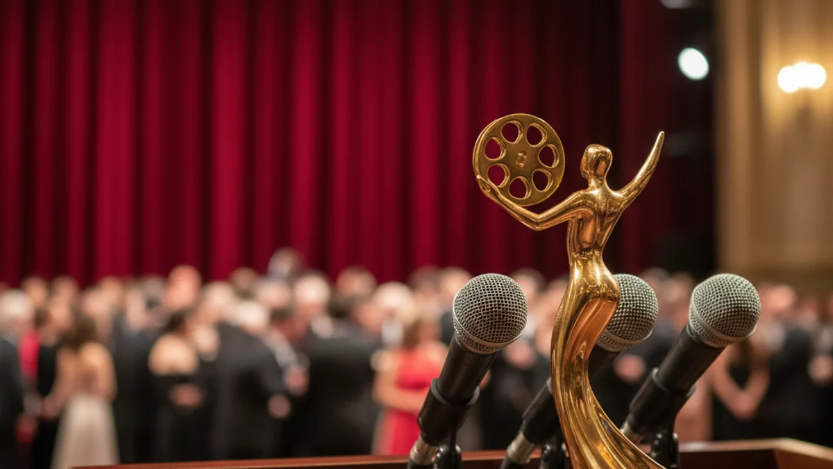 Imatge genèrica d'un guardó cinematogràfic en una gala de premis.