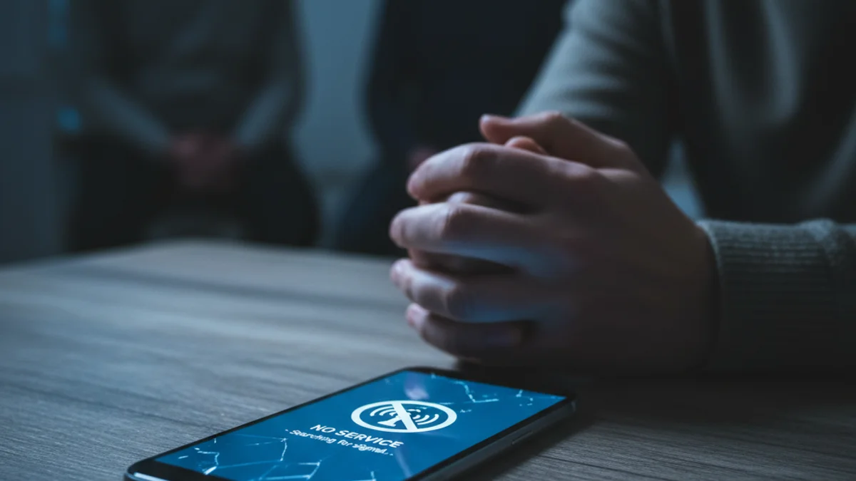 Imatge genèrica d'un telèfon mòbil sense connexió que simbolitza la falta de comunicació.