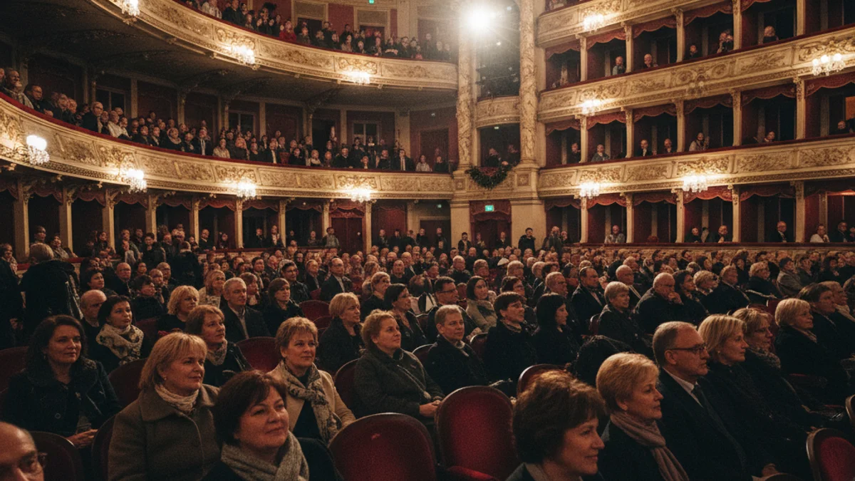 Imatge genèrica d'un teatre ple de públic durant una representació cultural.
