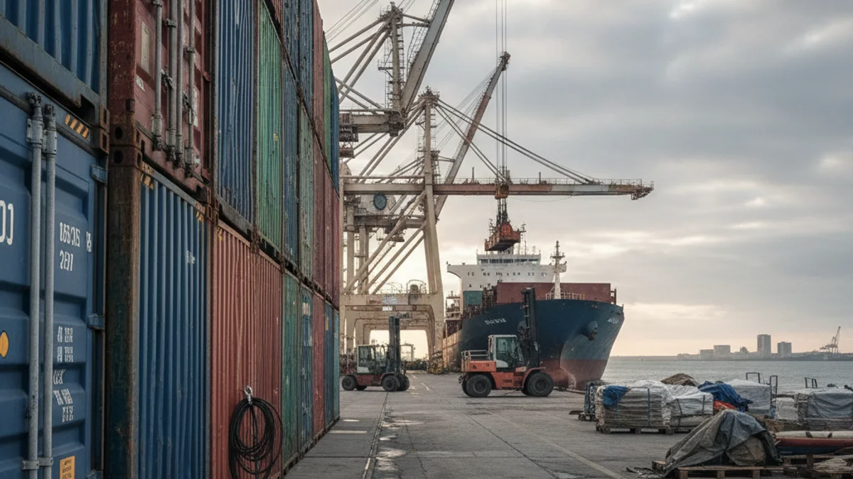 Imatge genèrica de contenidors de transport en un port comercial que simbolitza el comerç internacional.
